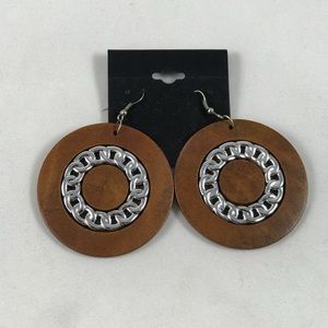 Lexico Fashion Jewelry - Wood Barbwire silver earrings Lexico Fashion Jewelry - Wood Barbwire silver earrings